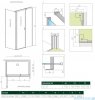 Radaway Nes Black Kds II kabina 120x75cm prawa czarny mat/szkło przejrzyste 10033120-54-01R/10040075-54-01